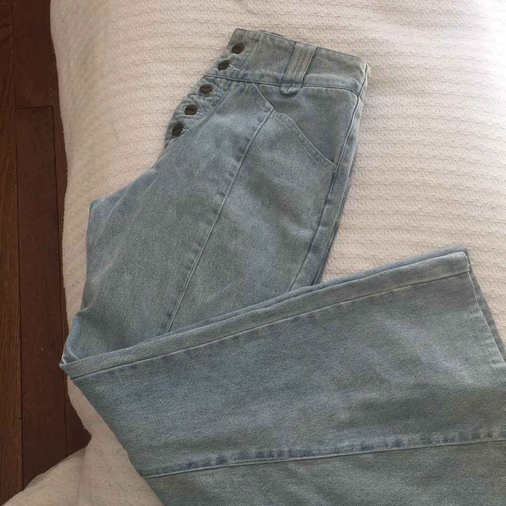 vintage denim size 28 exaggerated flare jeans